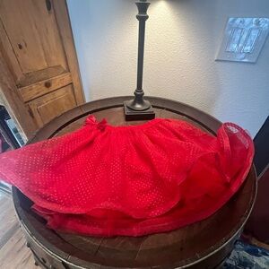 5T Girls red skirt